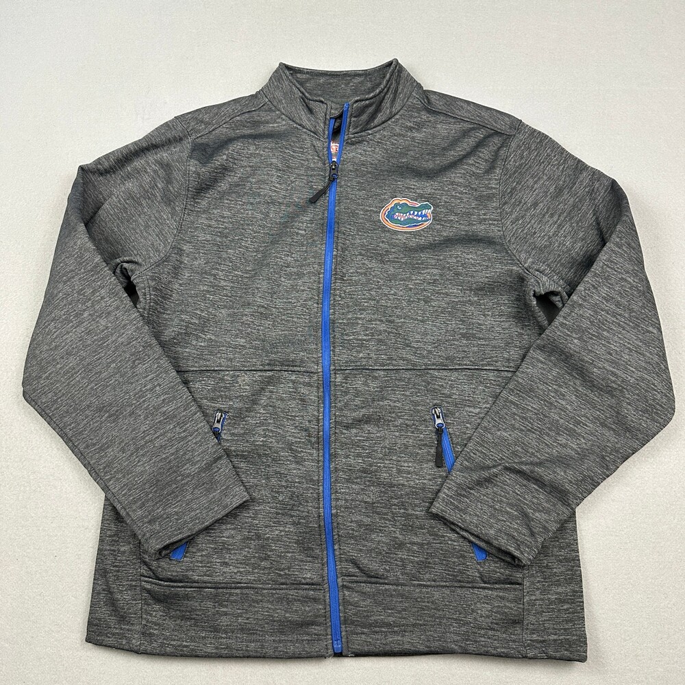 Florida Gators Jacket Men Large Gray Colosseum Full Zip Embroidered Fleece L